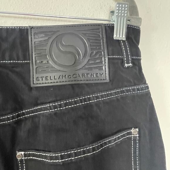 STELLA McCARTNEY CARGO   BLACK DENIM JEAN SIZE 30 - Picture 6 of 11